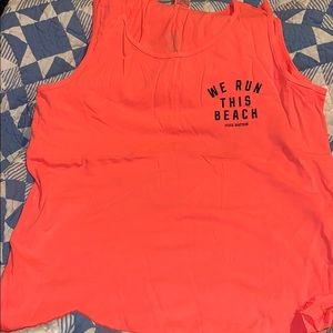 Victoria’s Secret PINK We Run This Beach tank